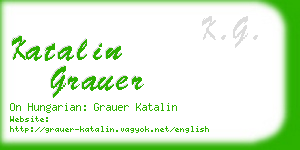 katalin grauer business card